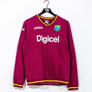 West Indies Cricket Joma Pullover Sweatshirt Large Retro Blokecore
